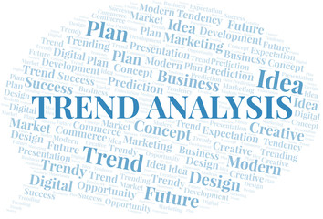 Trend Analysis word cloud. Wordcloud made with text only.