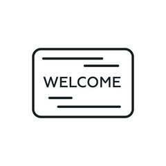 welcome mat vector icon