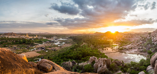 A view over Hampi valley in south India