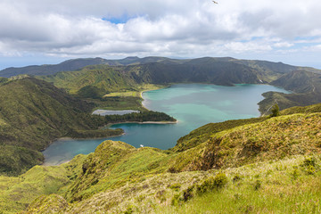 Crater Lake Lagoa do Fogo, Sao Miguel Island, Azores