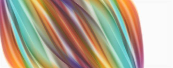 Modern Liquid color flow on white - colorful flow poster. Techno Wave Liquid shape in white color background. Design for your design project