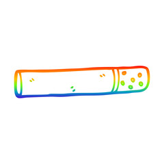rainbow gradient line drawing cartoon cigarette