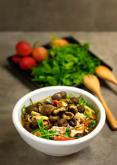 Mixed mushroom spicy curry