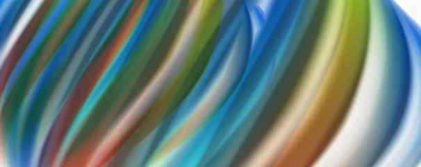 Modern techno Fluid color flow on white colorful poste. Art for your design