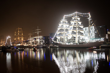 Ships reflecting in River at Sail Bremerhaven © Danny