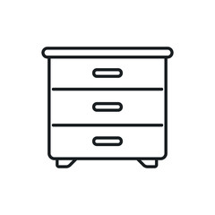 chest of drawers vector icon