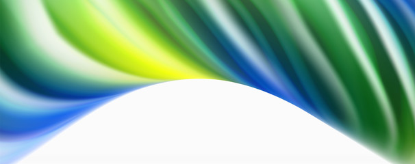 Glossy colorful liquid waves abstract background,, modern techno lines