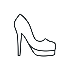 woman shoes vector icon