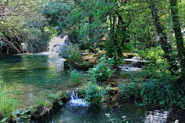 Naklejka na ściany i meble Croatia-view of the river Krka in the Krka National Park