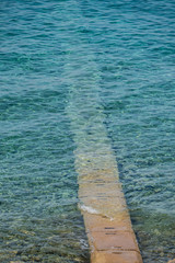 Unterwasser Stromleitung durch das Mittelmeer in Kroatien