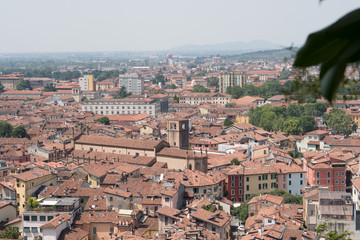 Fototapeta na wymiar Brescia City Skyline view from top