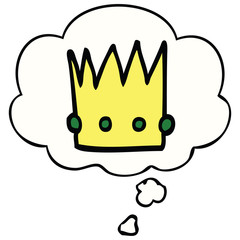 cartoon crown and thought bubble