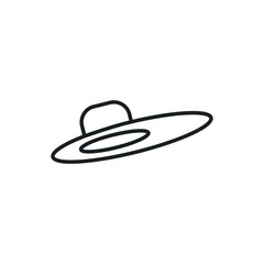 woman hat vector icon