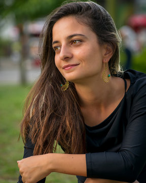 portrait of young woman smiling