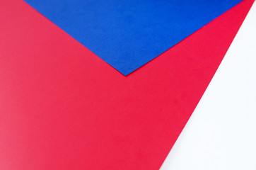 Paper background in white, red and blue.