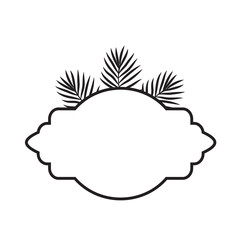 Logo palm leaf vector illustration