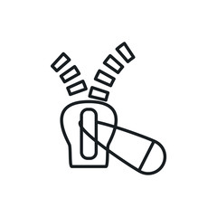Fototapeta premium zip fastener vector icon