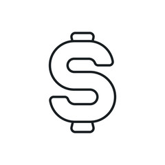 dollar sign vector icon