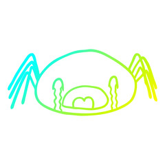 cold gradient line drawing halloween spider crying