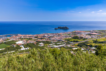 Obraz premium View from the mountains of Vila Franca do Campo, Sao Miguel island, Azores