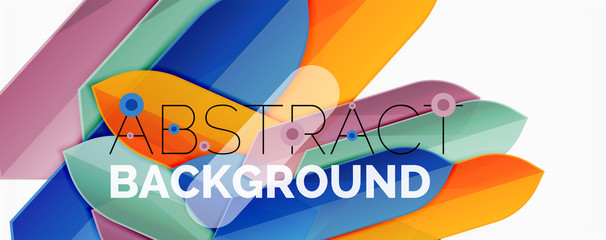 Fototapeta premium Geometric abstract background. Dynamic shapes composition