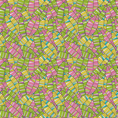  drawing plant tree leaf multicolored pattern seamless cartoon style