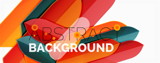 Geometric abstract background. Dynamic shapes composition