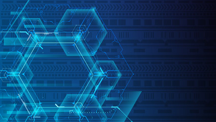 Digital technology background with copy space.