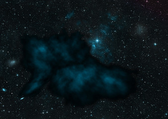 Fototapeta na wymiar Small part of an infinite star field. 3D rendering