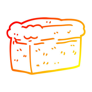 recommend clip art: warm gradient line drawing cartoon loaf of bread