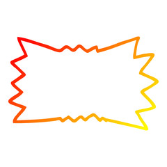 Fototapeta na wymiar warm gradient line drawing cartoon explosion symbol