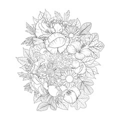 vector drawing flowers