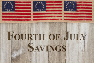 Fototapeta premium 4th of July Sale message