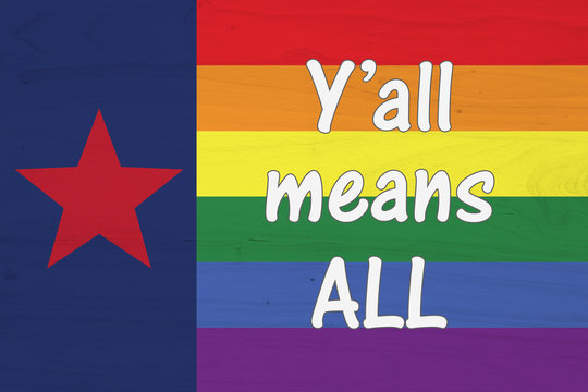 A Texas all inclusive pride flag