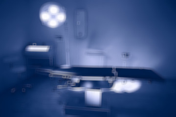 morgue blurred background / concept medicine, background in modern medical center, surgical table in morgue