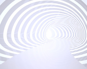 Obraz premium White interior with long corridor in modern space 3D Render,3d abstract tunnel