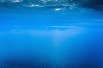 Obraz premium Calm gulf of Riga, Baltic sea in early morning.