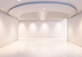 empty white room, or ready for decoration,3d white room interior