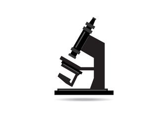 Abstract microscope icon. Isolated sign. Flat style.