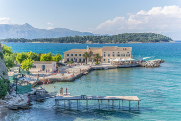 View of Greek Island coastal scene