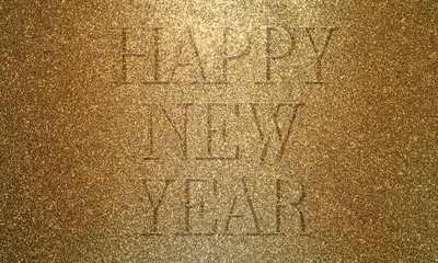 Happy new year gold illustration
