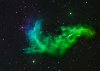 Being shone nebula. 3D rendering