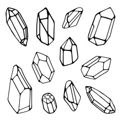 Stones collection in black and white