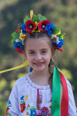 Ukrainian girl in traditional costume