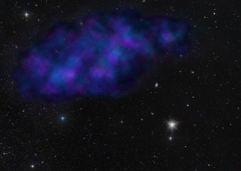 Small part of an infinite star field. 3D rendering