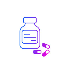 Obraz premium Vial and drugs on white background