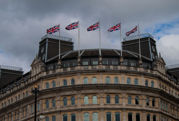 Obraz premium uk flags on the building