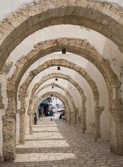 Medina in Sousse in sun, Tunisia