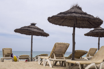 Tunisia, sandy beach and sea, good for leisure