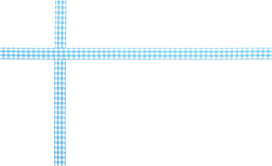 Kariertes Band auf weißem Hintergrund